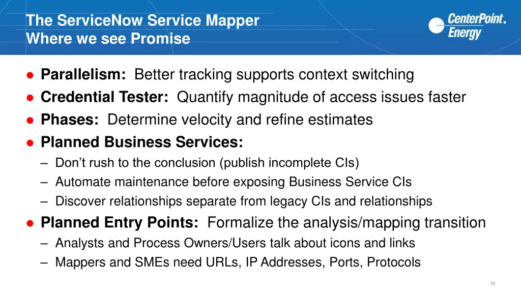 the servicenow service mapper where we see promise