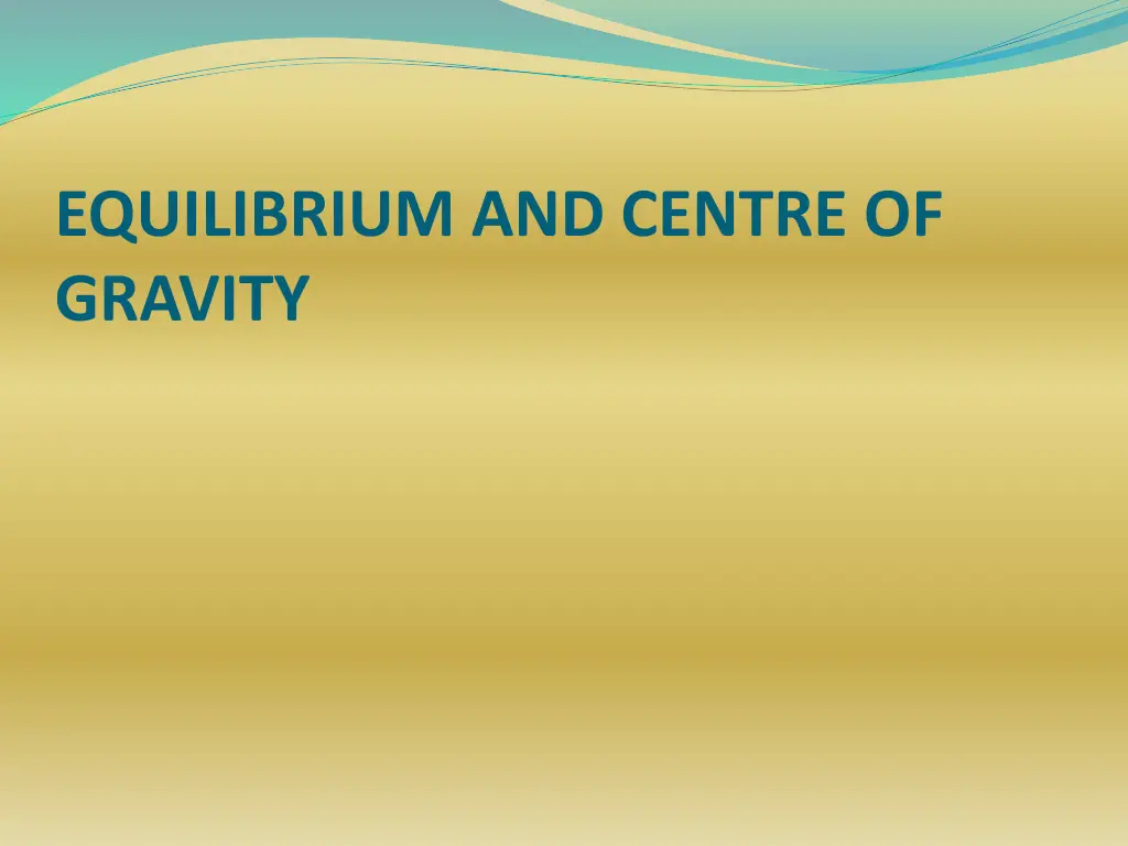 equilibrium and centre of gravity