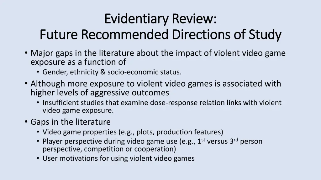 evidentiary review evidentiary review