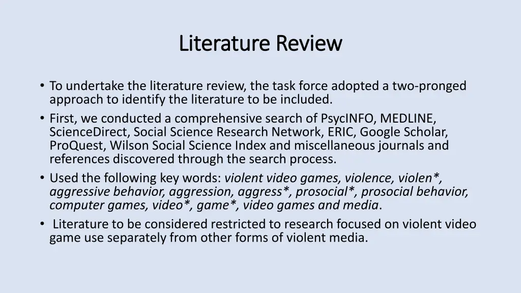 literature review literature review