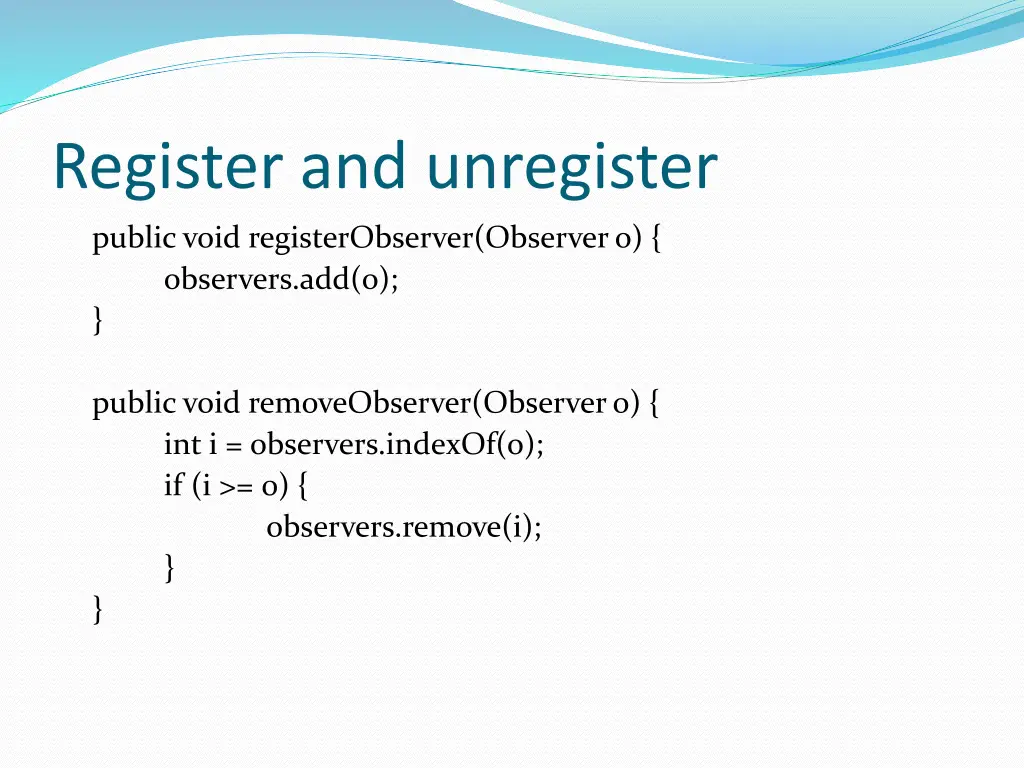 register and unregister
