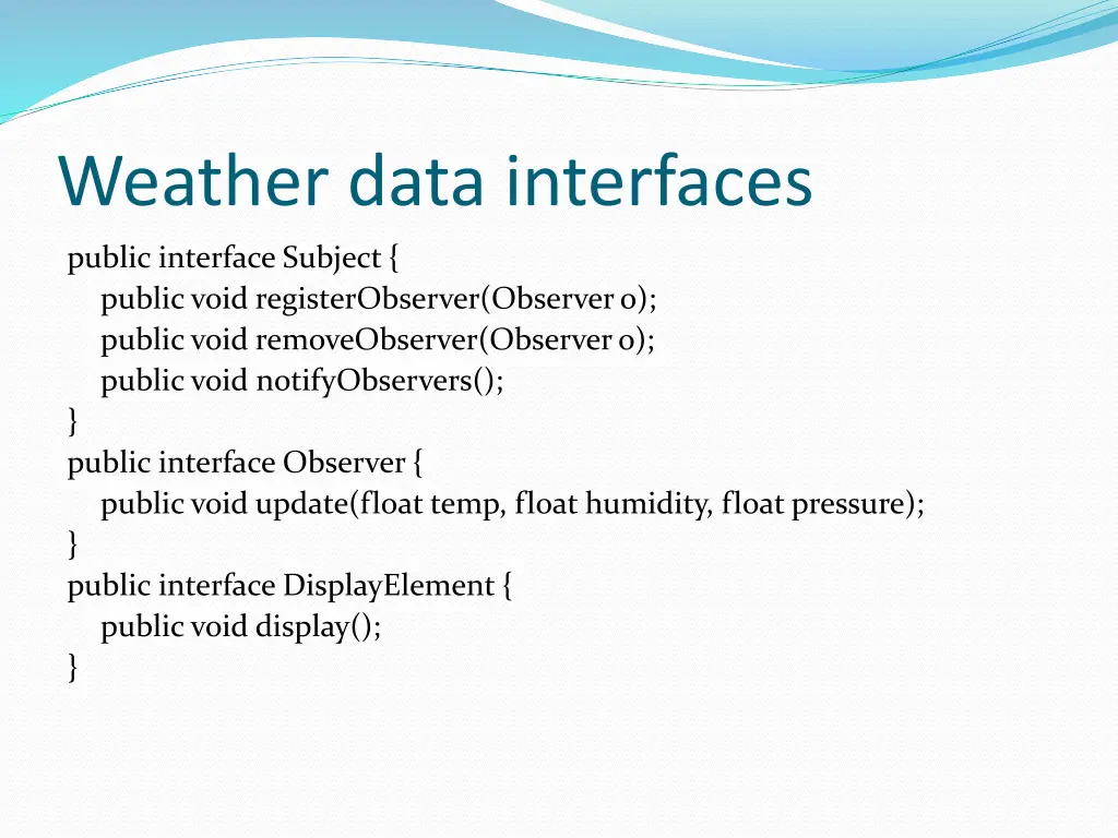 weather data interfaces