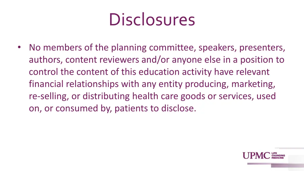disclosures