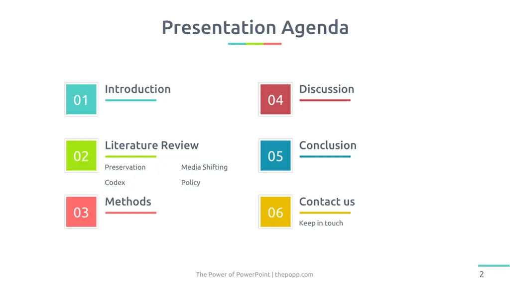 presentation agenda