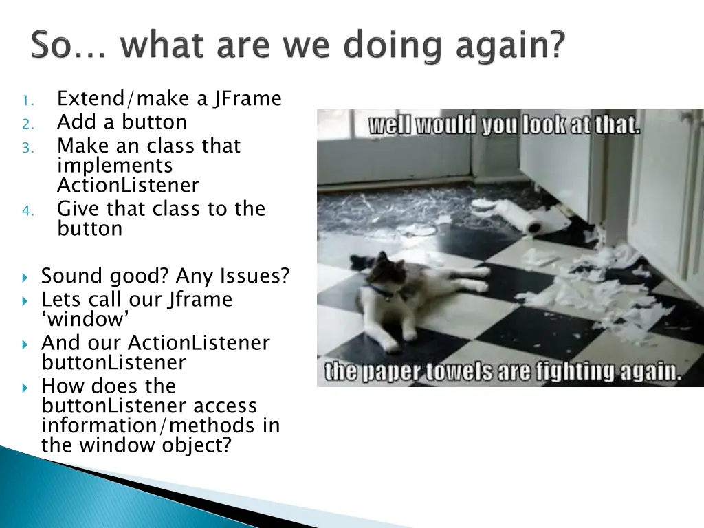 extend make a jframe add a button make an class