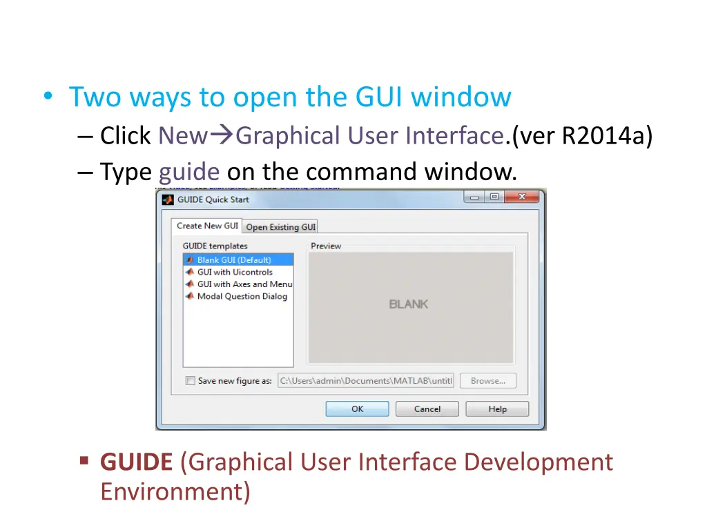 two ways to open the gui window click