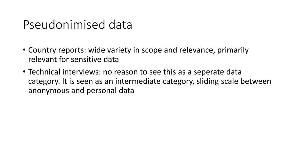 pseudonimised data 1
