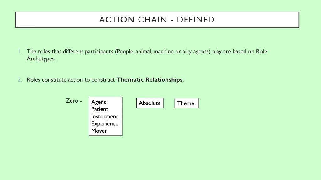 action chain defined