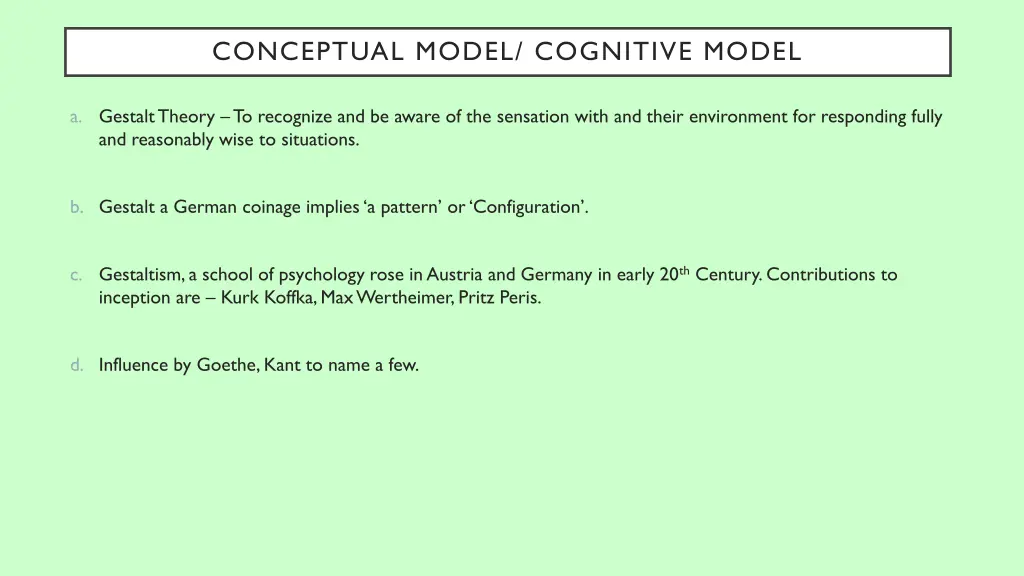 conceptual model cognitive model