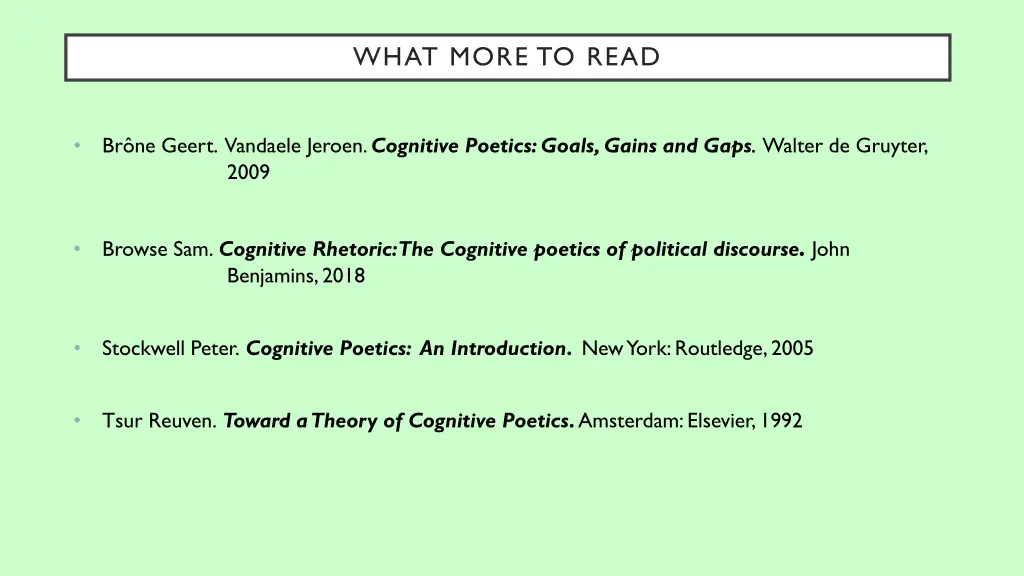 what more to read