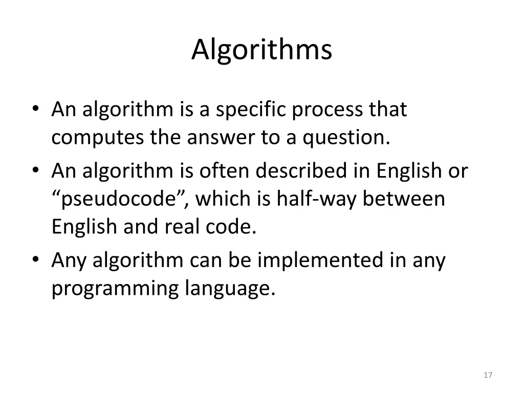 algorithms