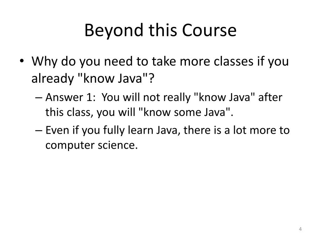 beyond this course