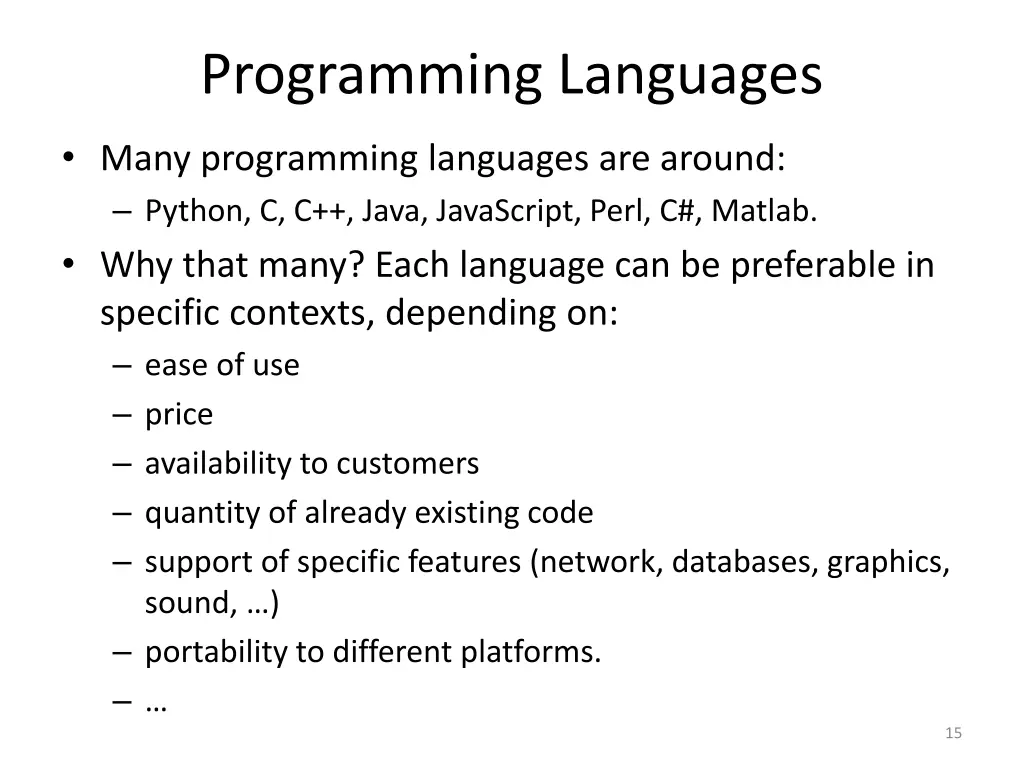 programming languages 1