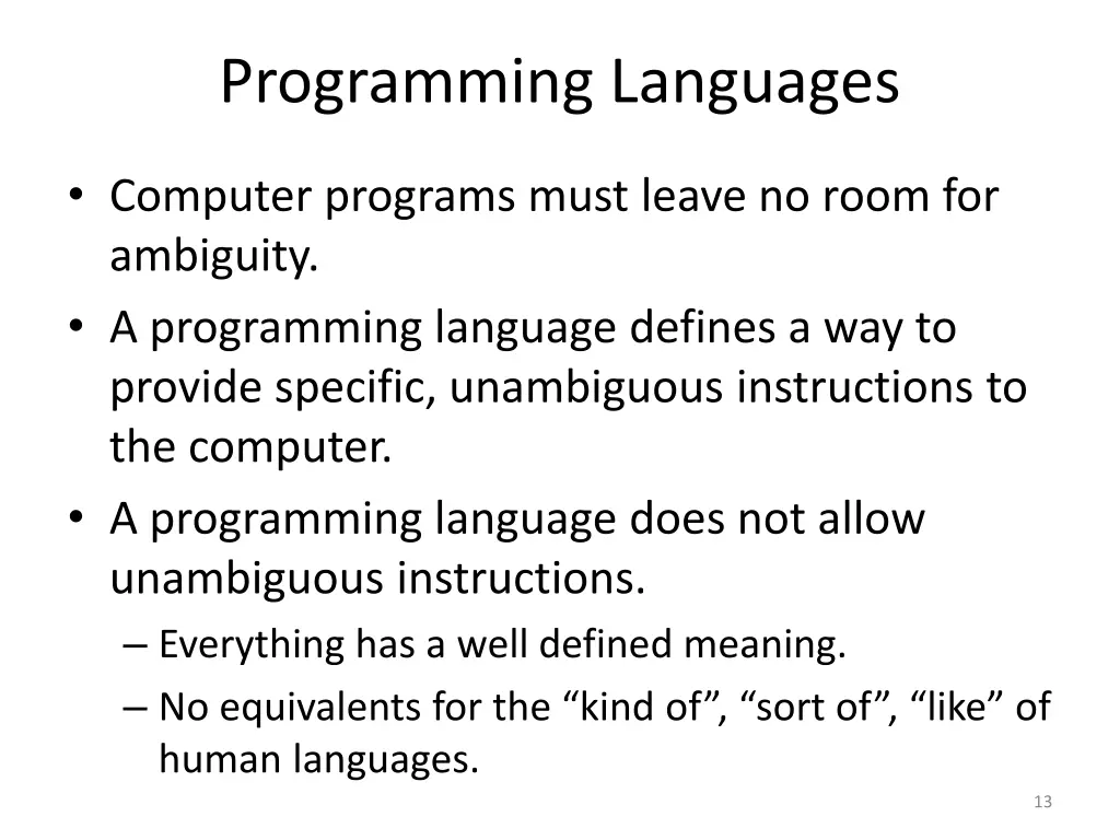 programming languages
