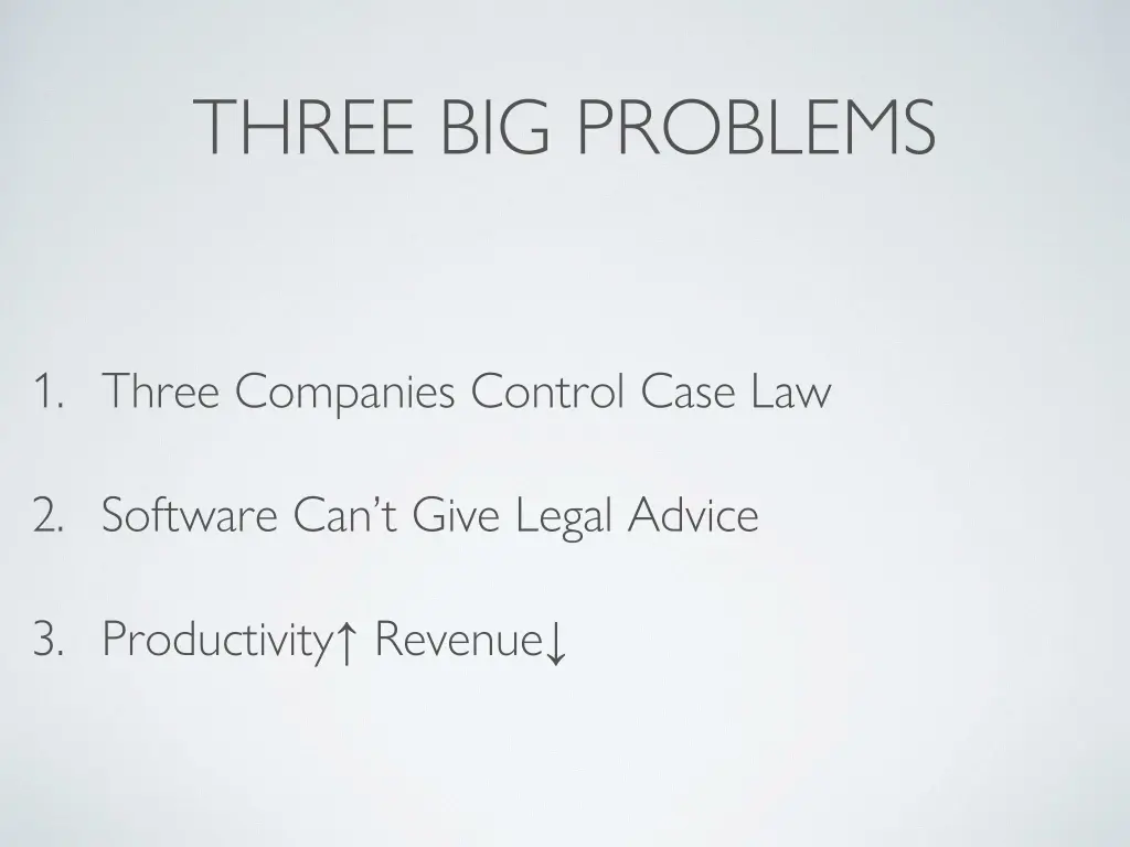 three big problems