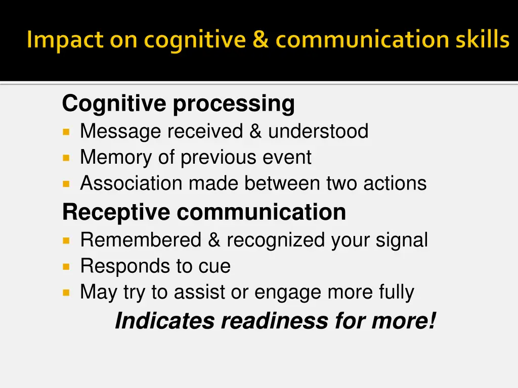 cognitive processing message received understood