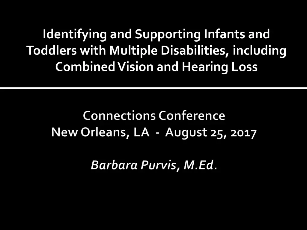 identifying and supporting infants and toddlers