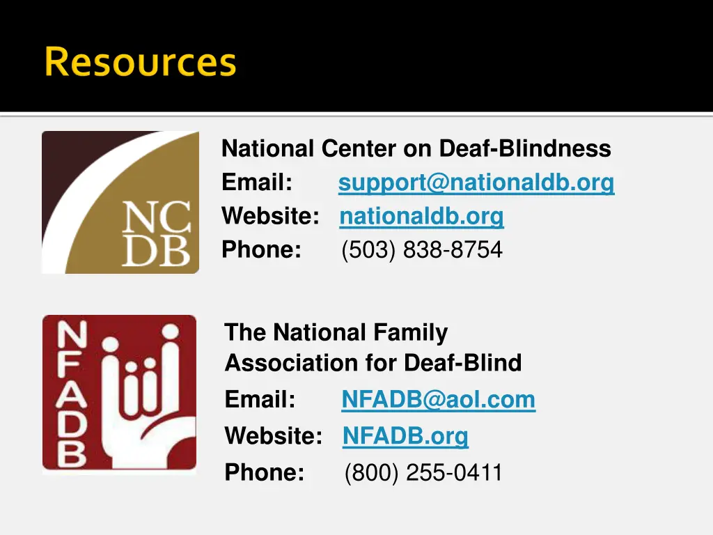 national center on deaf blindness email