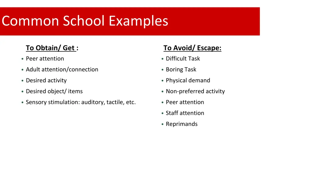 common school examples