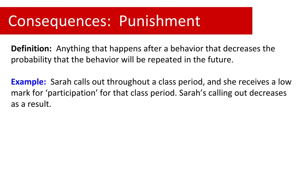 consequences punishment