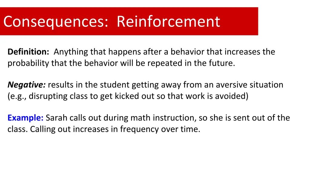 consequences reinforcement 1