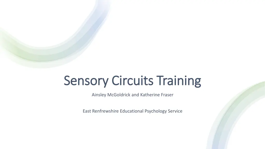 sensory circuits training sensory circuits