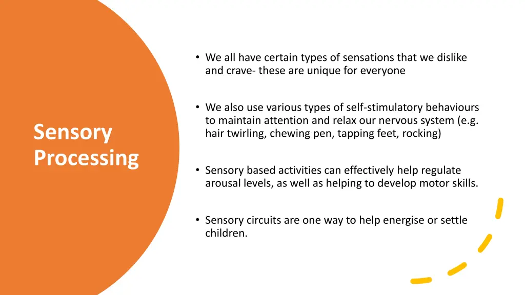 we all have certain types of sensations that