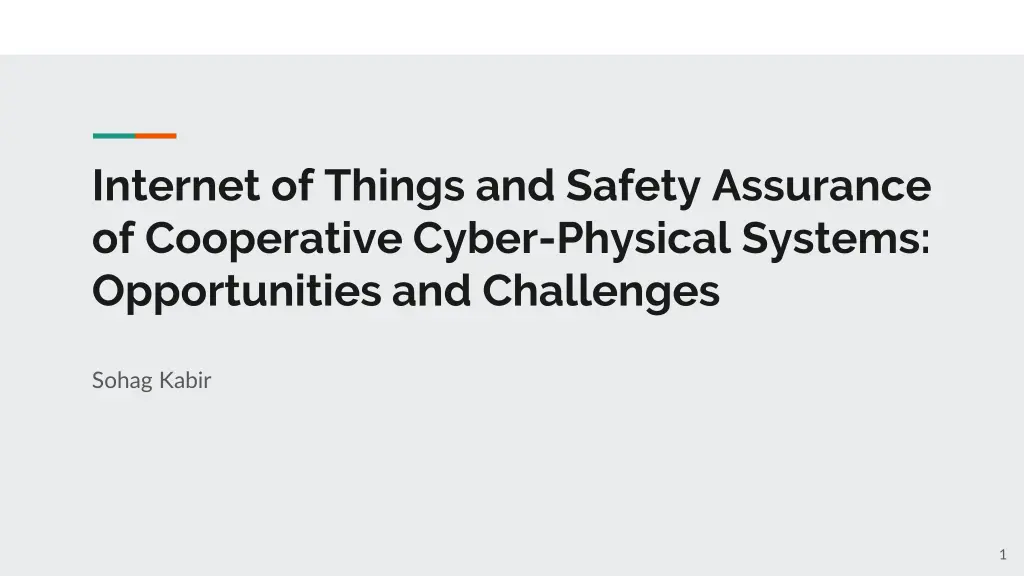 internet of things and safety assurance