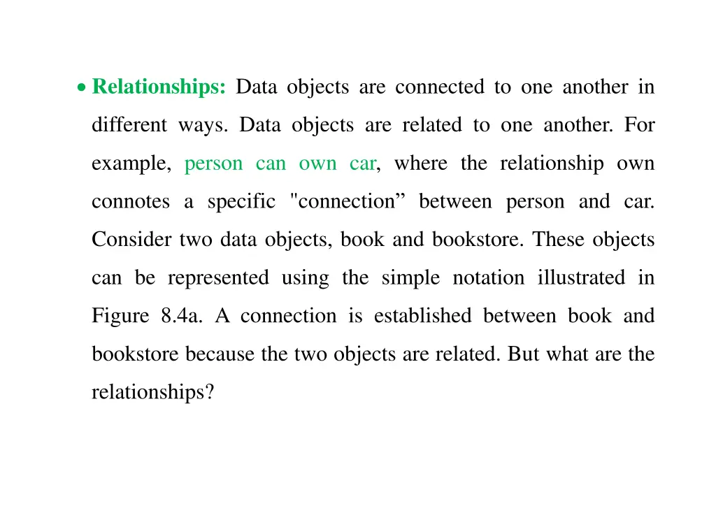 relationships data objects are connected