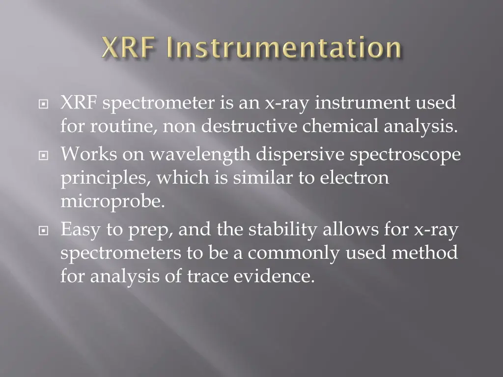 xrf spectrometer is an x ray instrument used