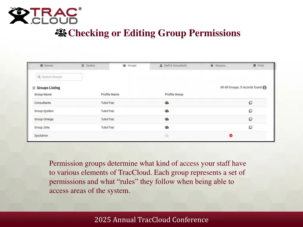 checking or editing group permissions