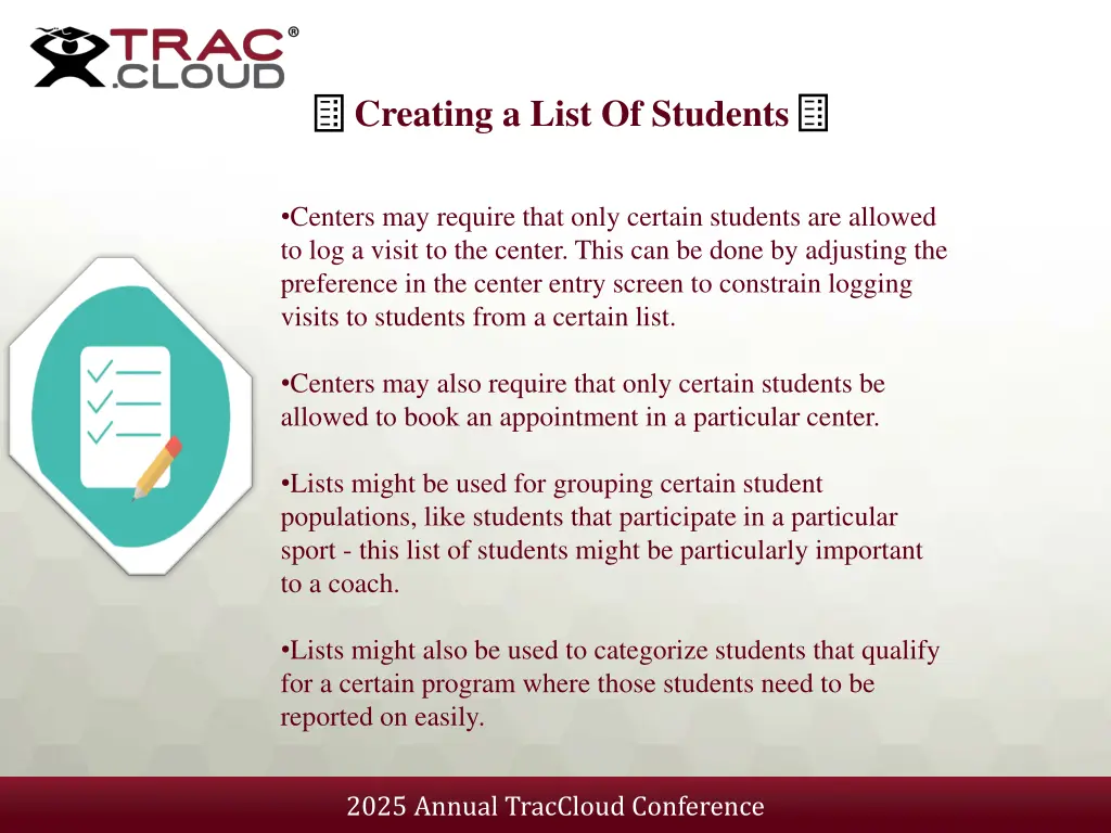 creating a list of students