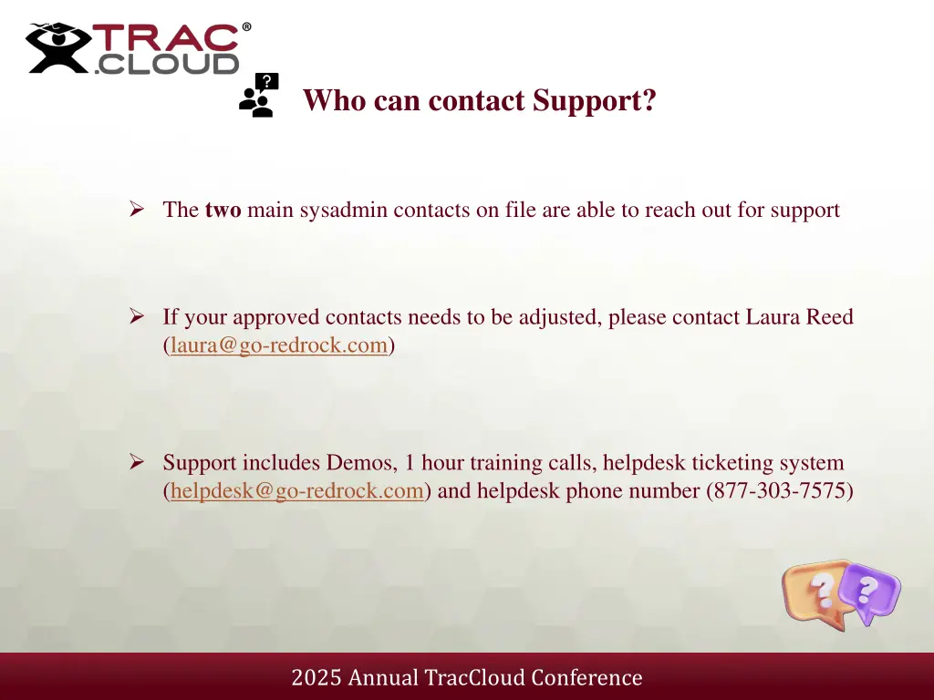 who can contact support