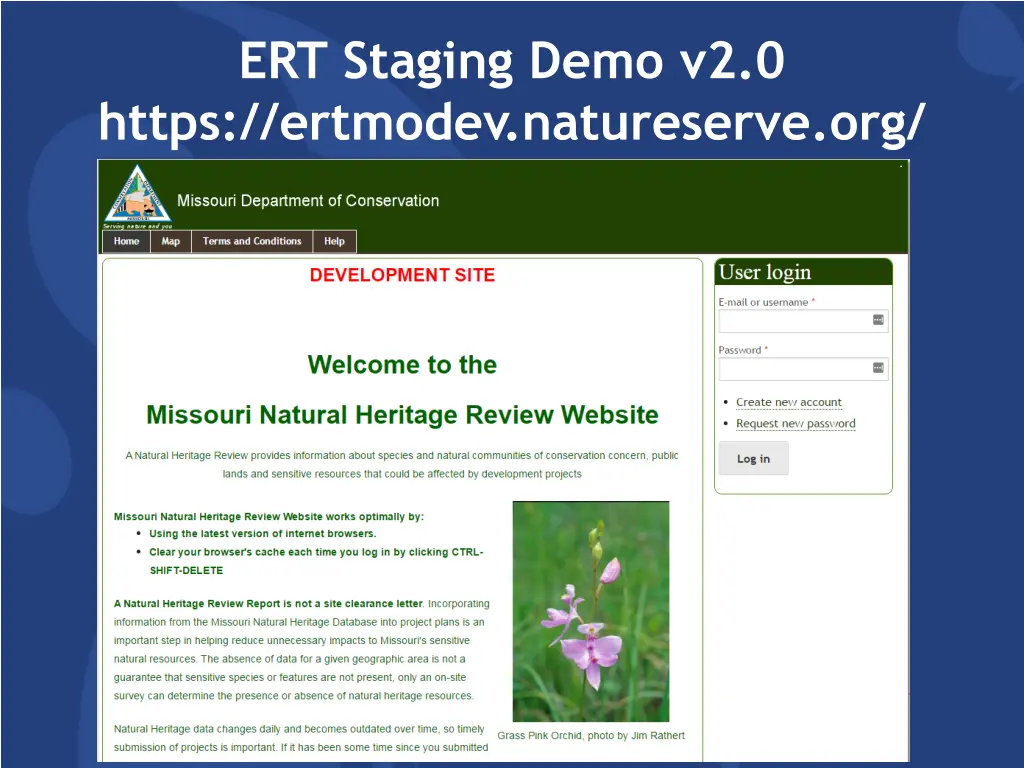 ert staging demo v2 0 https ertmodev natureserve