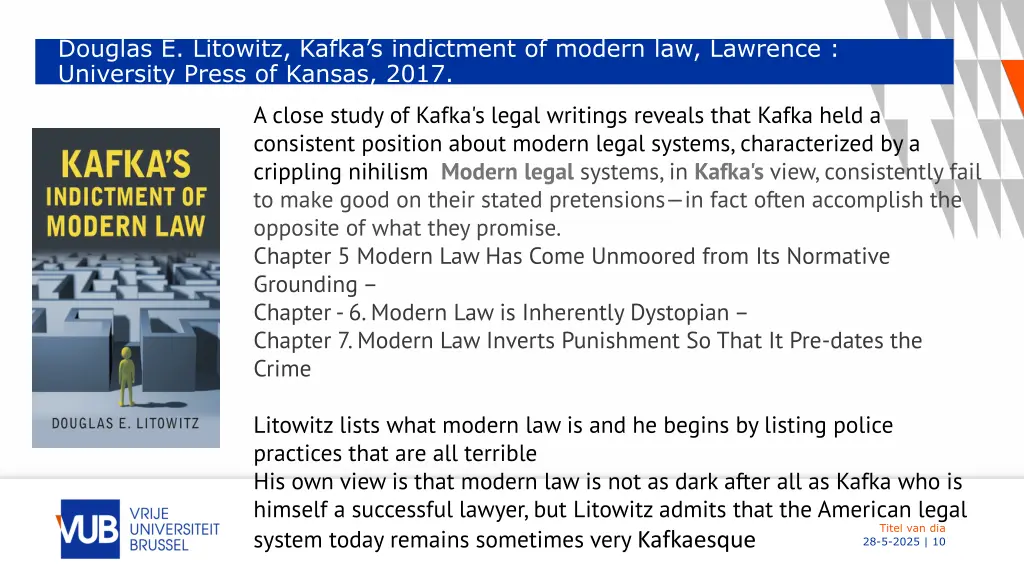douglas e litowitz kafka s indictment of modern