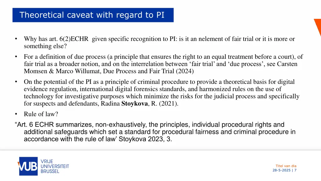 theoretical caveat with regard to pi