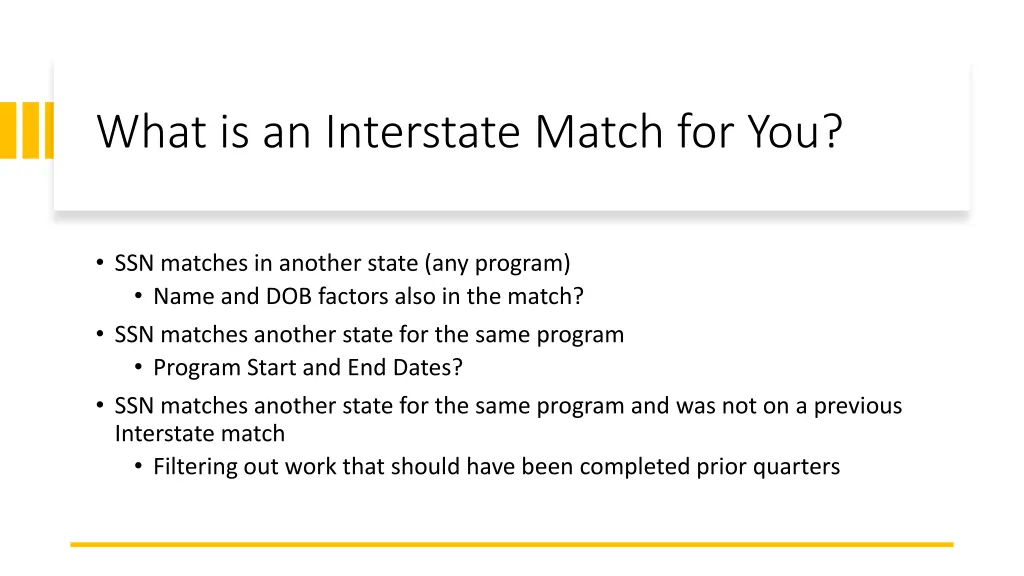 what is an interstate match for you
