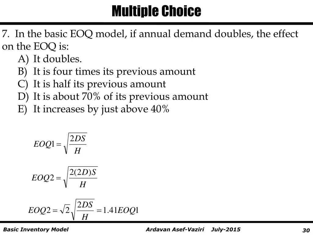 multiple choice 3