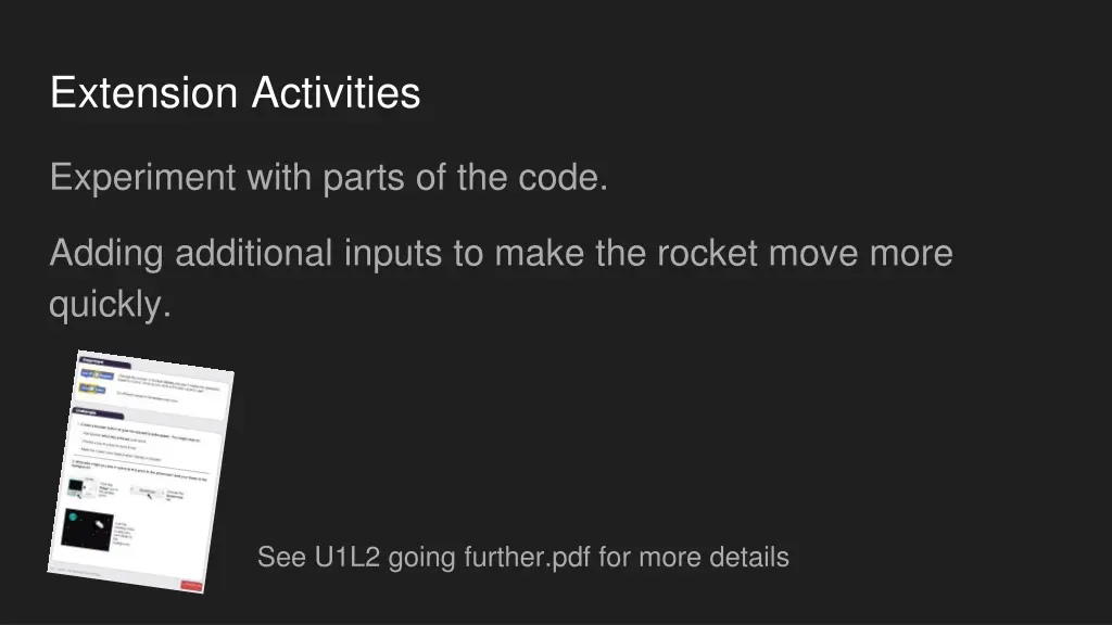 extension activities