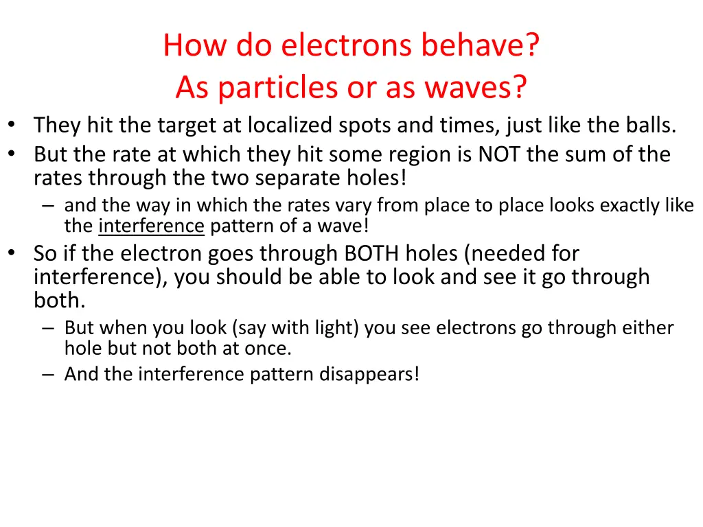 how do electrons behave as particles or as waves
