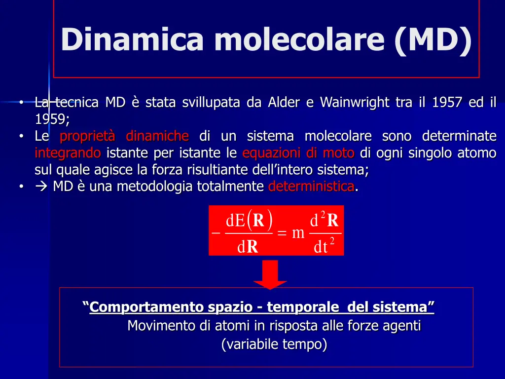 dinamica molecolare md