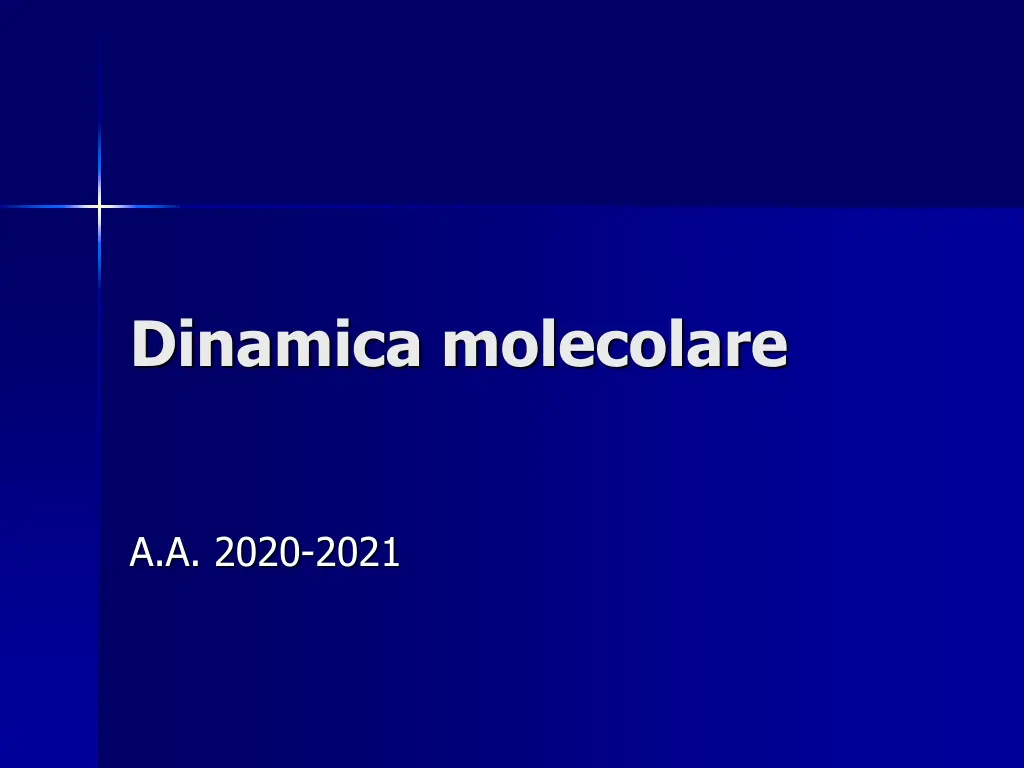 dinamica molecolare