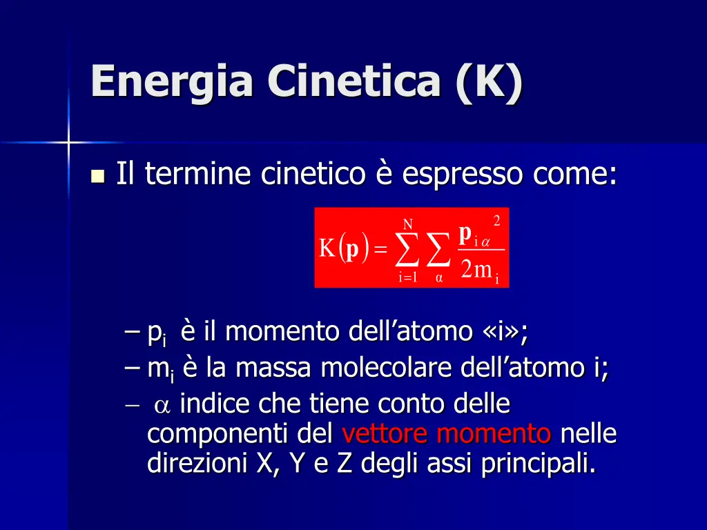 energia cinetica k