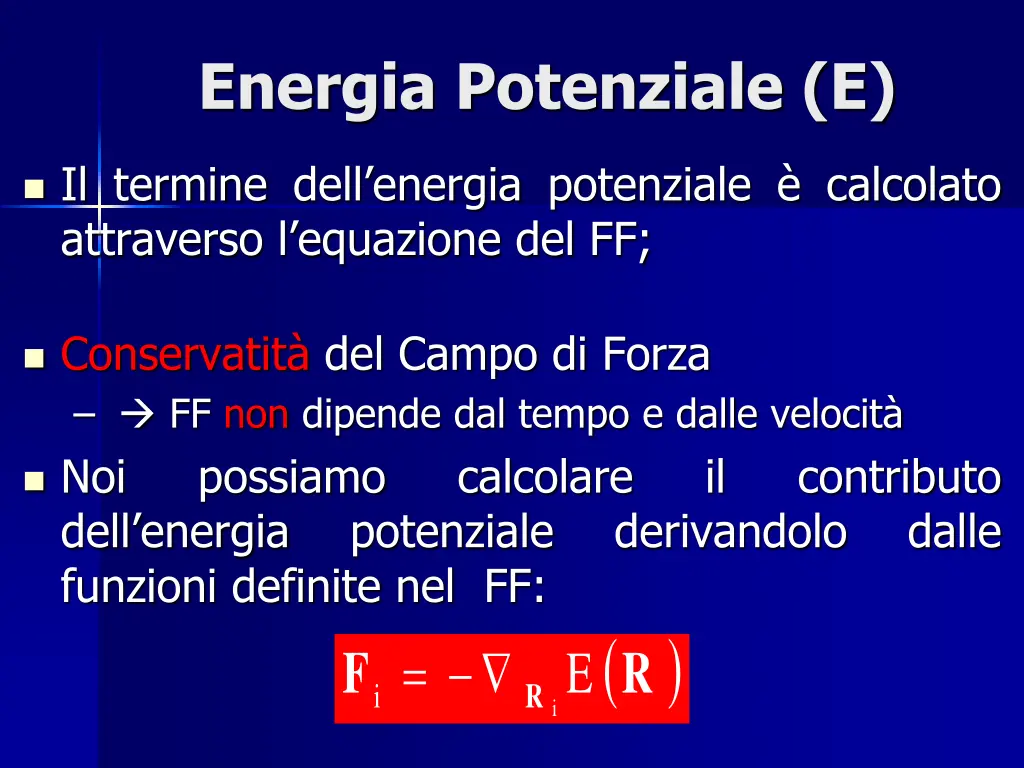 energia potenziale e