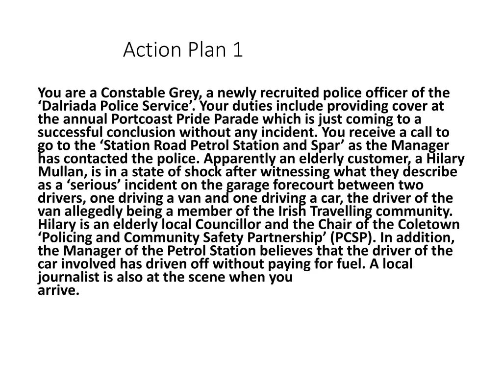 action plan 1