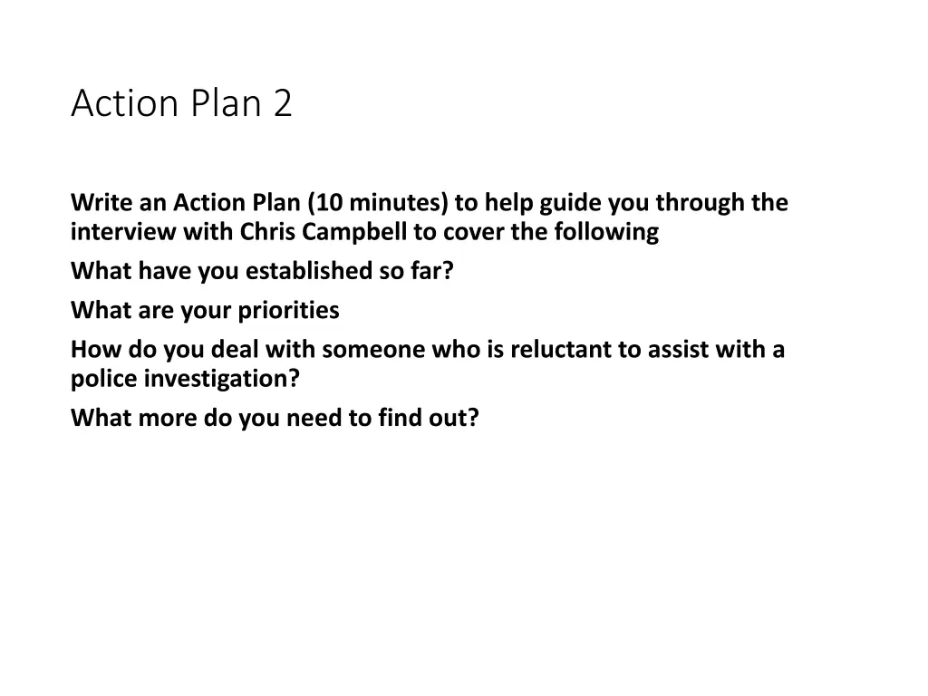 action plan 2 1