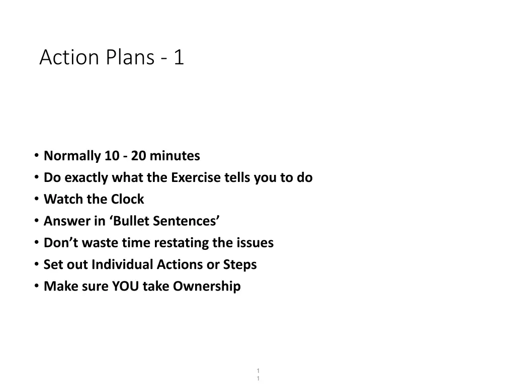 action plans 1