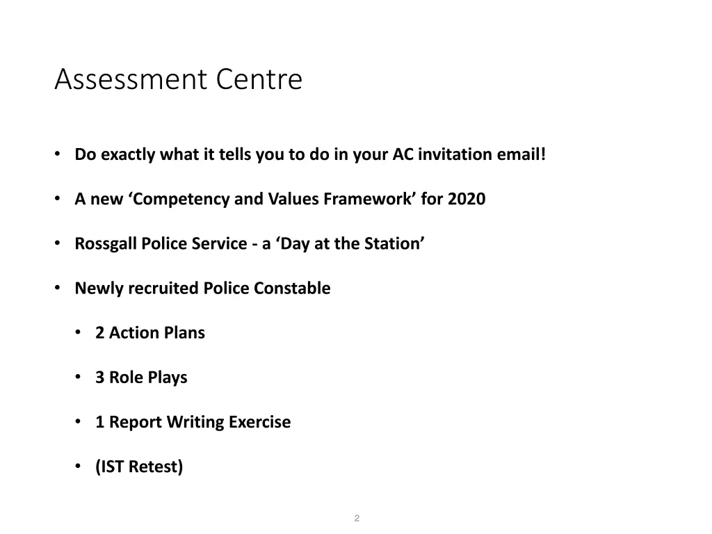 assessment centre