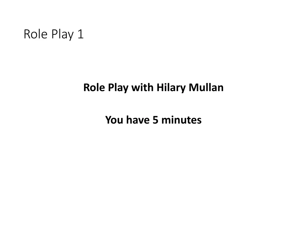 role play 1 1