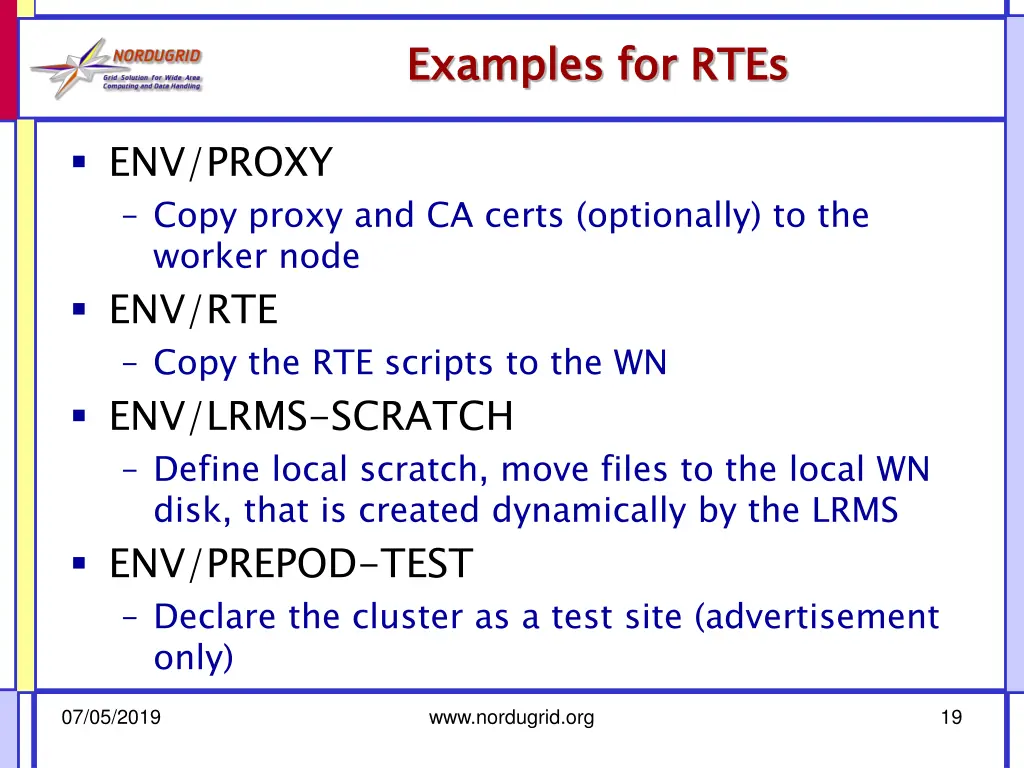 examples for rtes